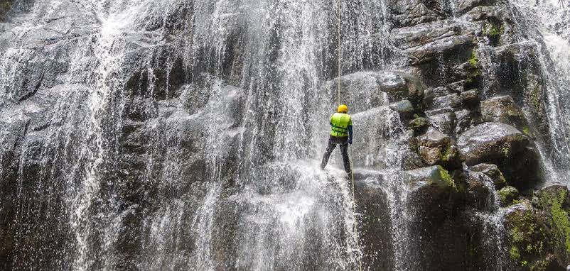 Rappelling at Madhe Ghat